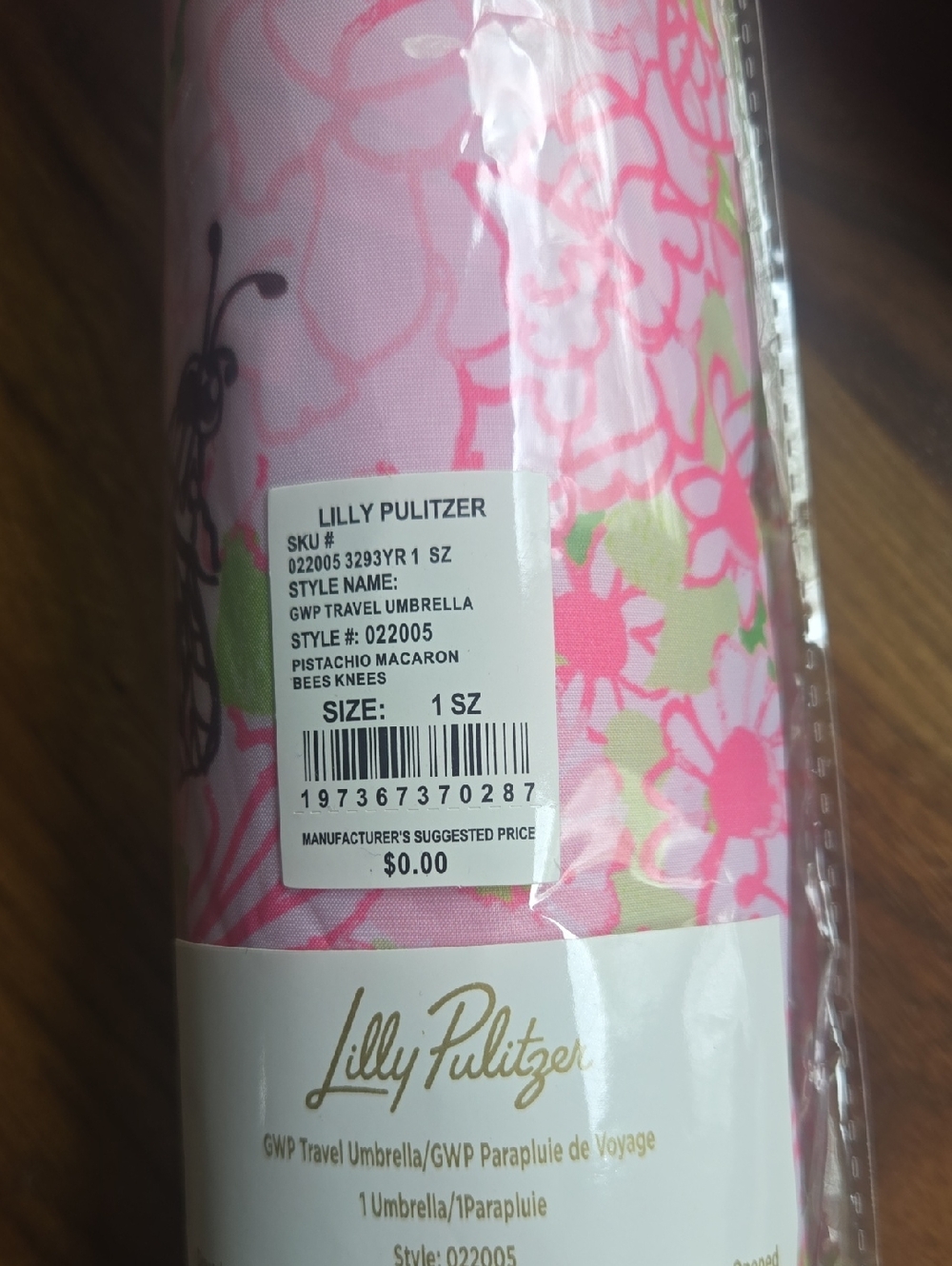 Lilly Pulitzer Travel Umbrella - Picture 9 of 9